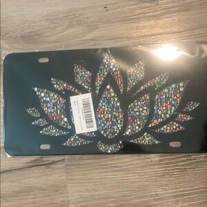 Colorful Lotus License Plate